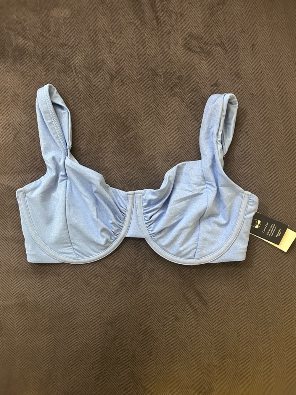 Abercrombie sparkly blue bikini top